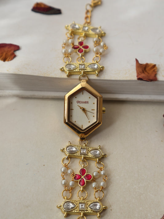 Riddhi Ruby Red Wrist Watch