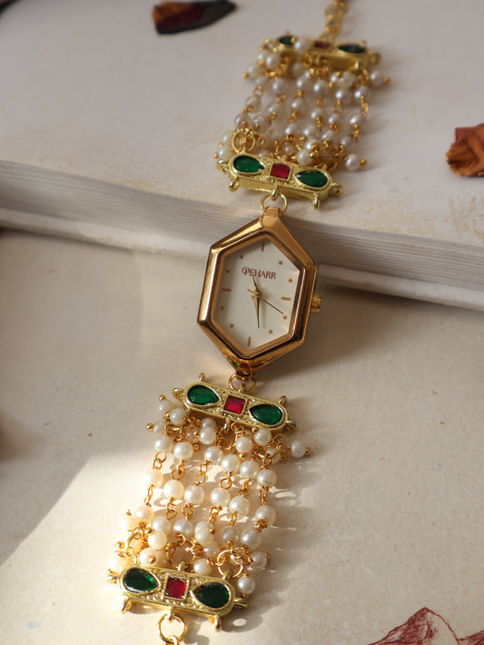 Anhita Kundan Wrist Watch