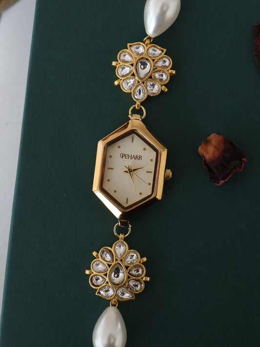 Clara Kundan Wrist Watch
