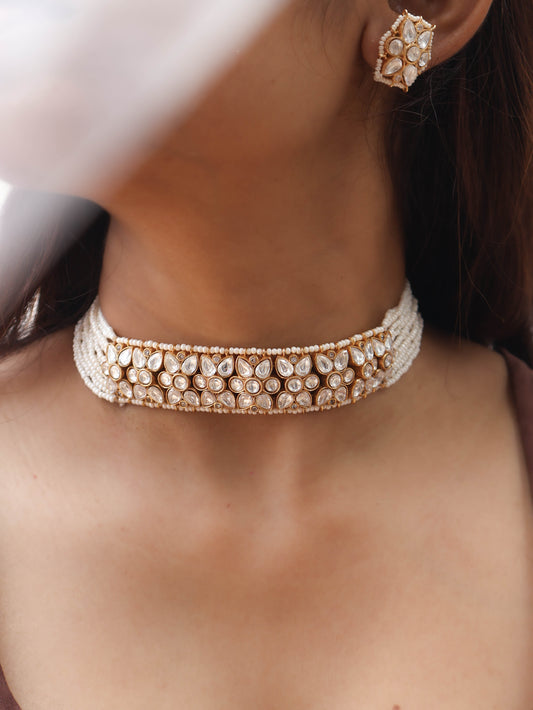 Qelsa Polki Choker Necklace Set