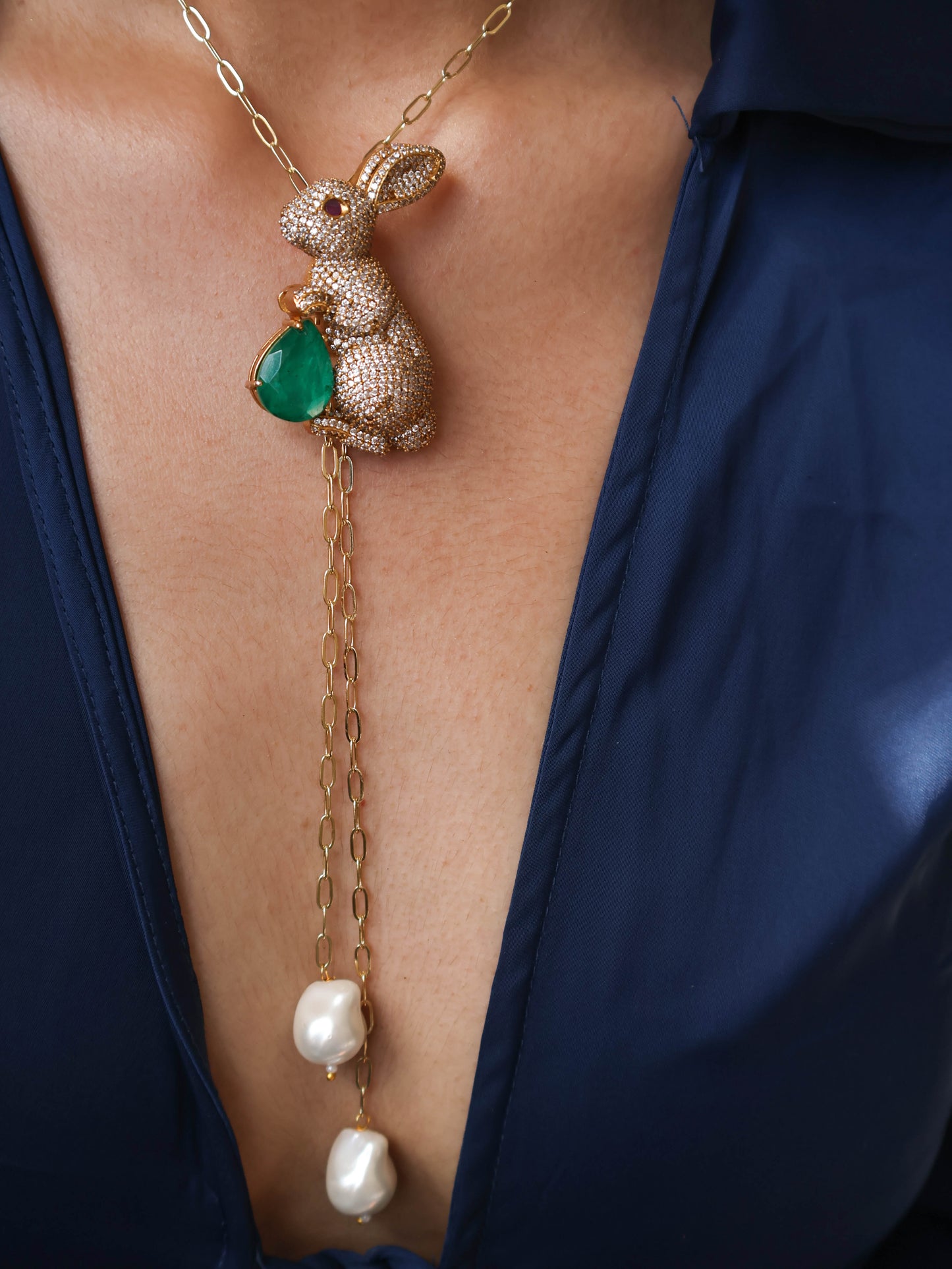 Green Drop Brooch/Necklace