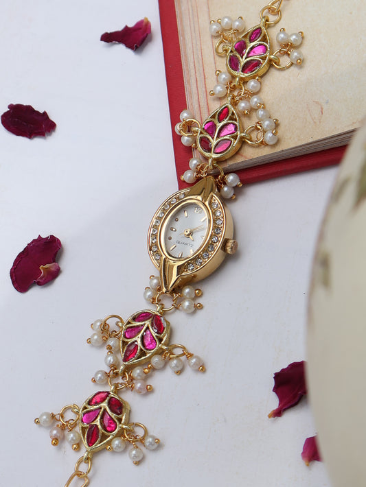Scarlet Leaf Wrist Watch