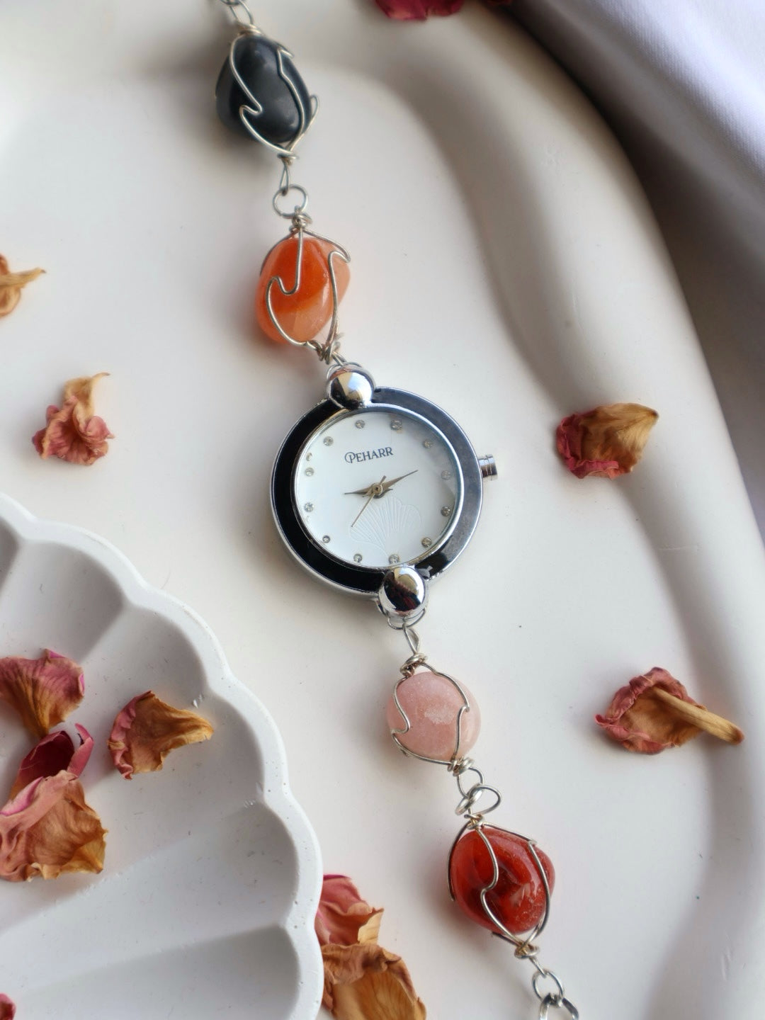 Salmon Stone Wrist Watch