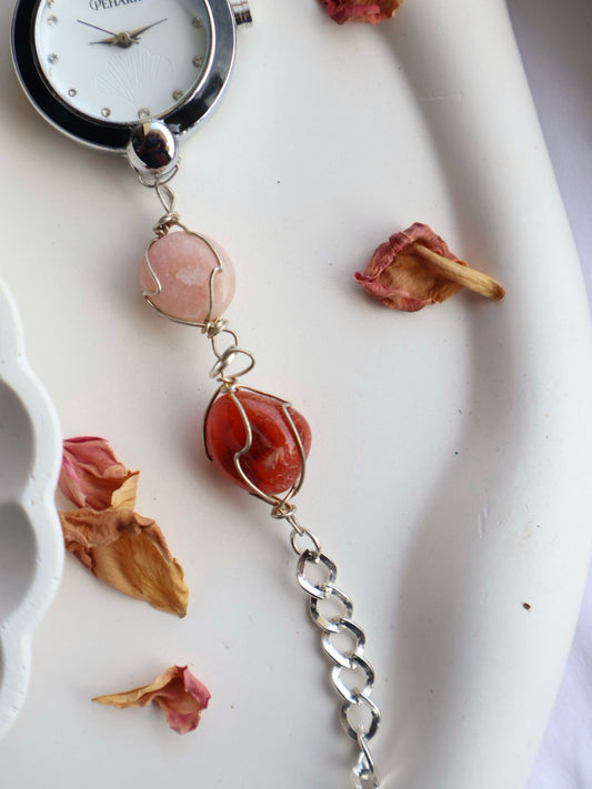 Salmon Stone Wrist Watch
