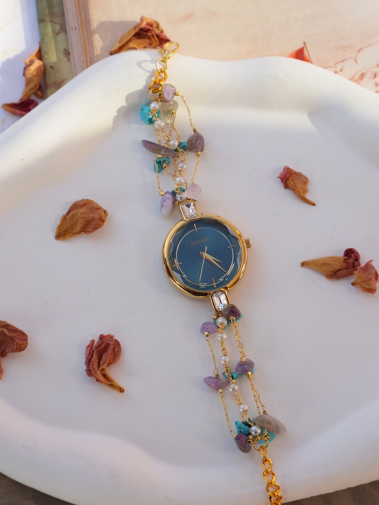 Firoza-Amethyst Wrist Watch