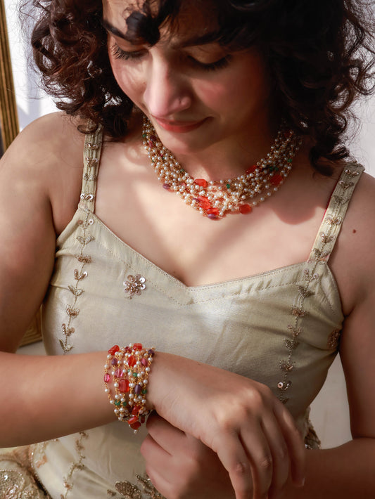 Jeeva Multicolored Necklace & Bracelet Attachment