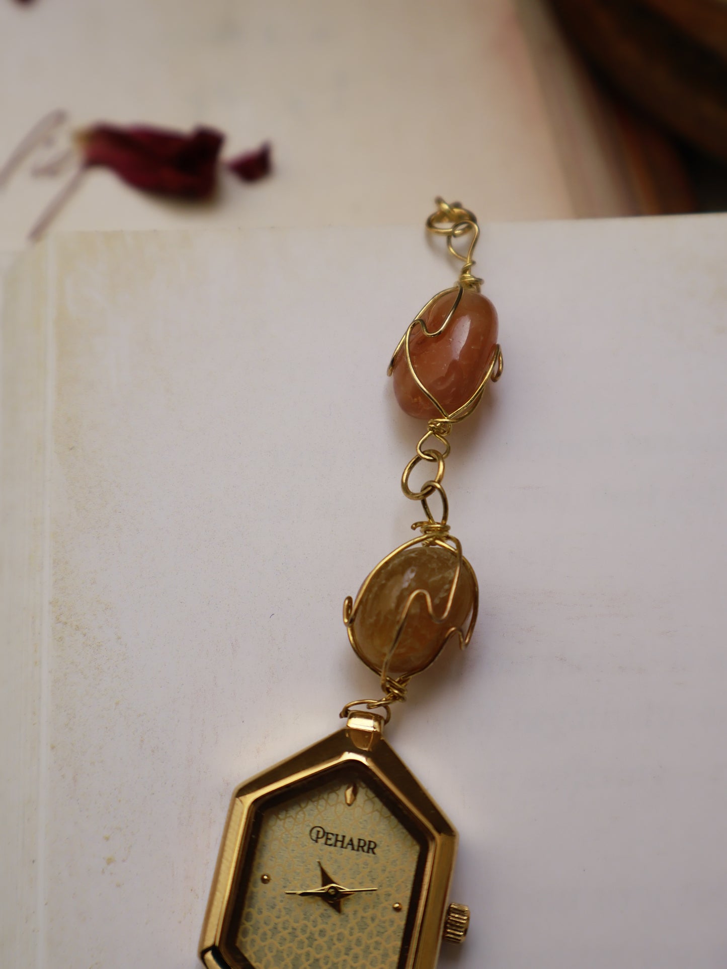 Butterscotch Honeycomb Dial Wrist Watch