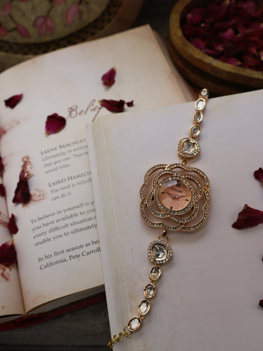 Rose Dial Polkis Wrist Watch
