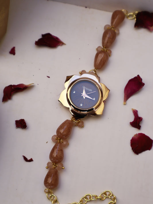 Sundial Peach Wrist Watch