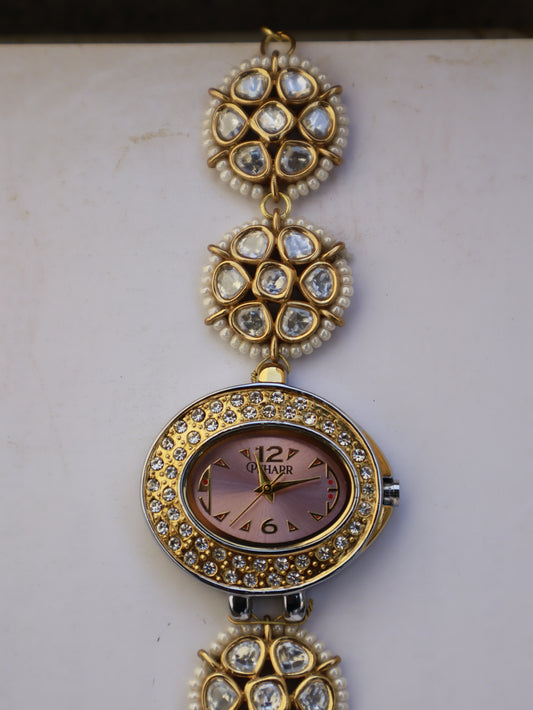 Glazed Flowers Wrist Watch
