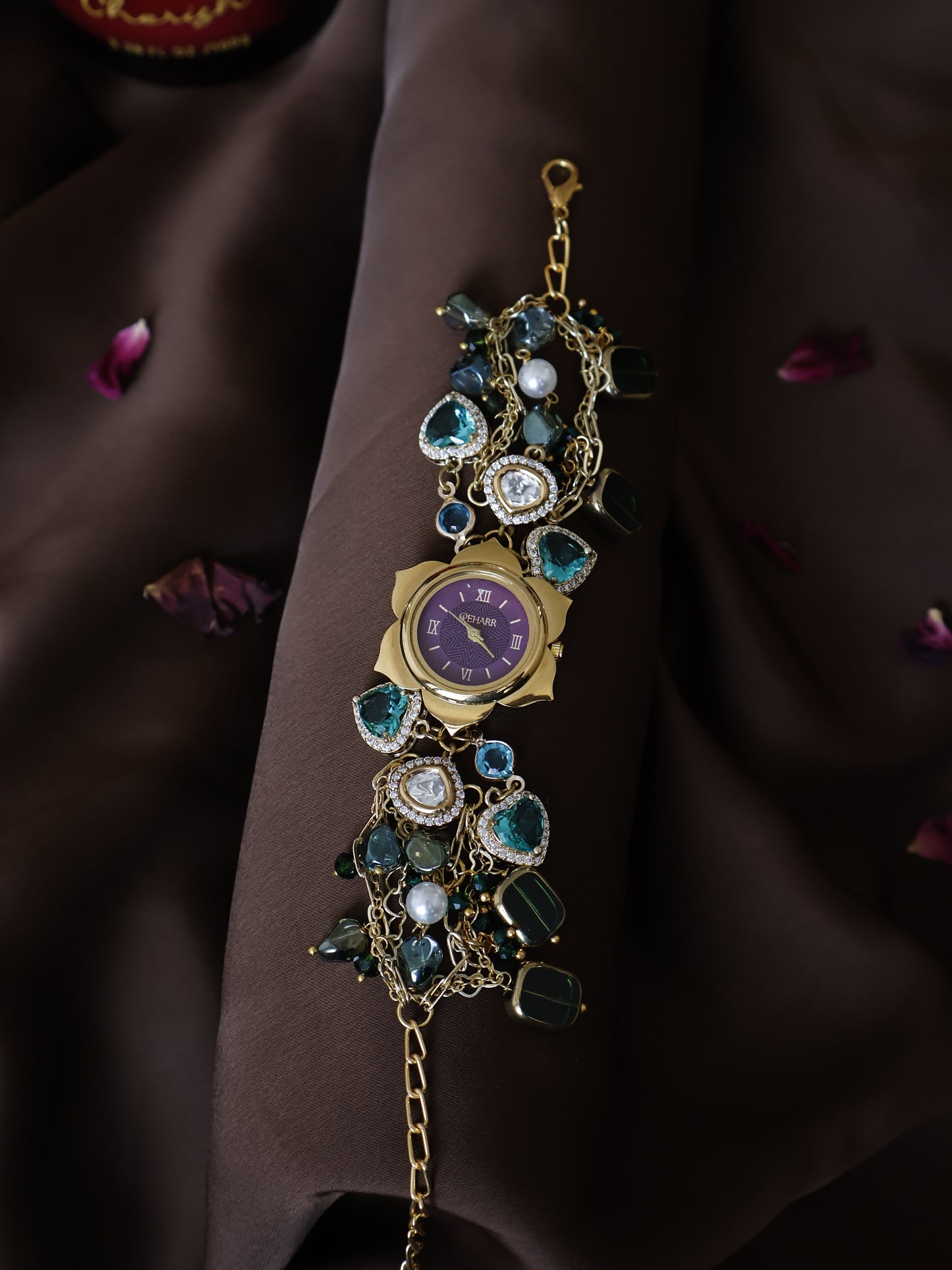 Charms Polki Green Wrist Watch