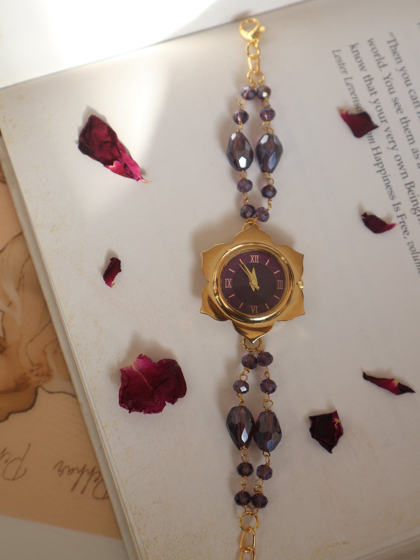 Purple String Wrist Watch