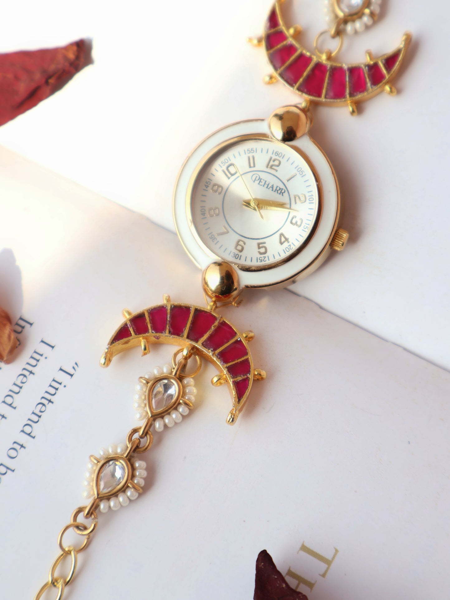 Rose Crescent Wrist Watch