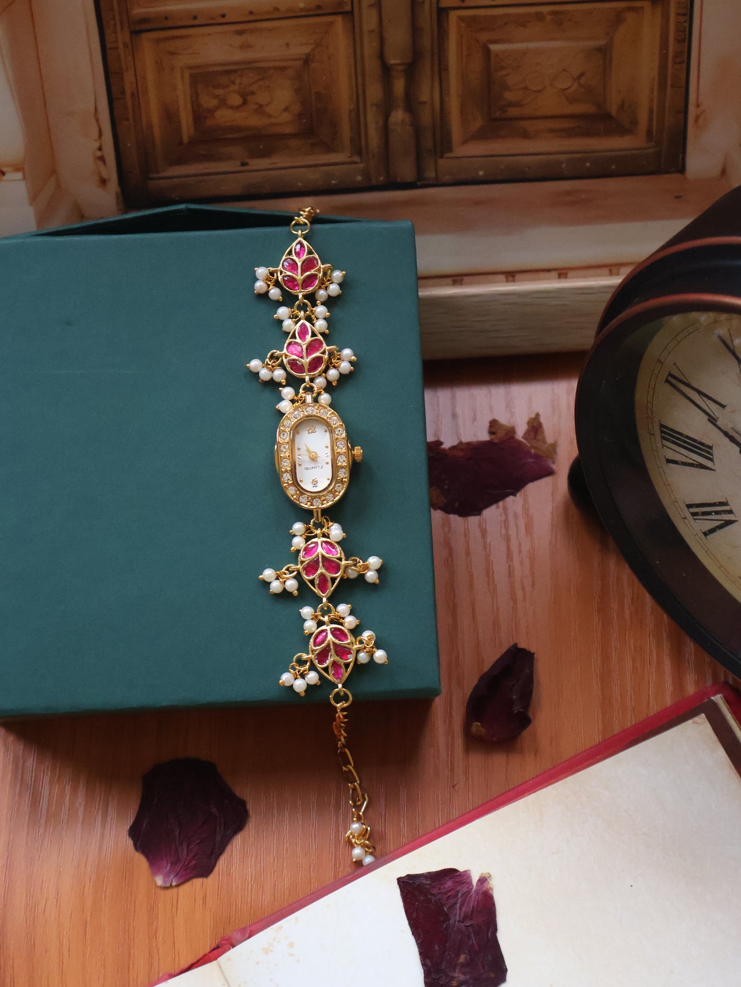 Ruby Leaf Wrist Watch