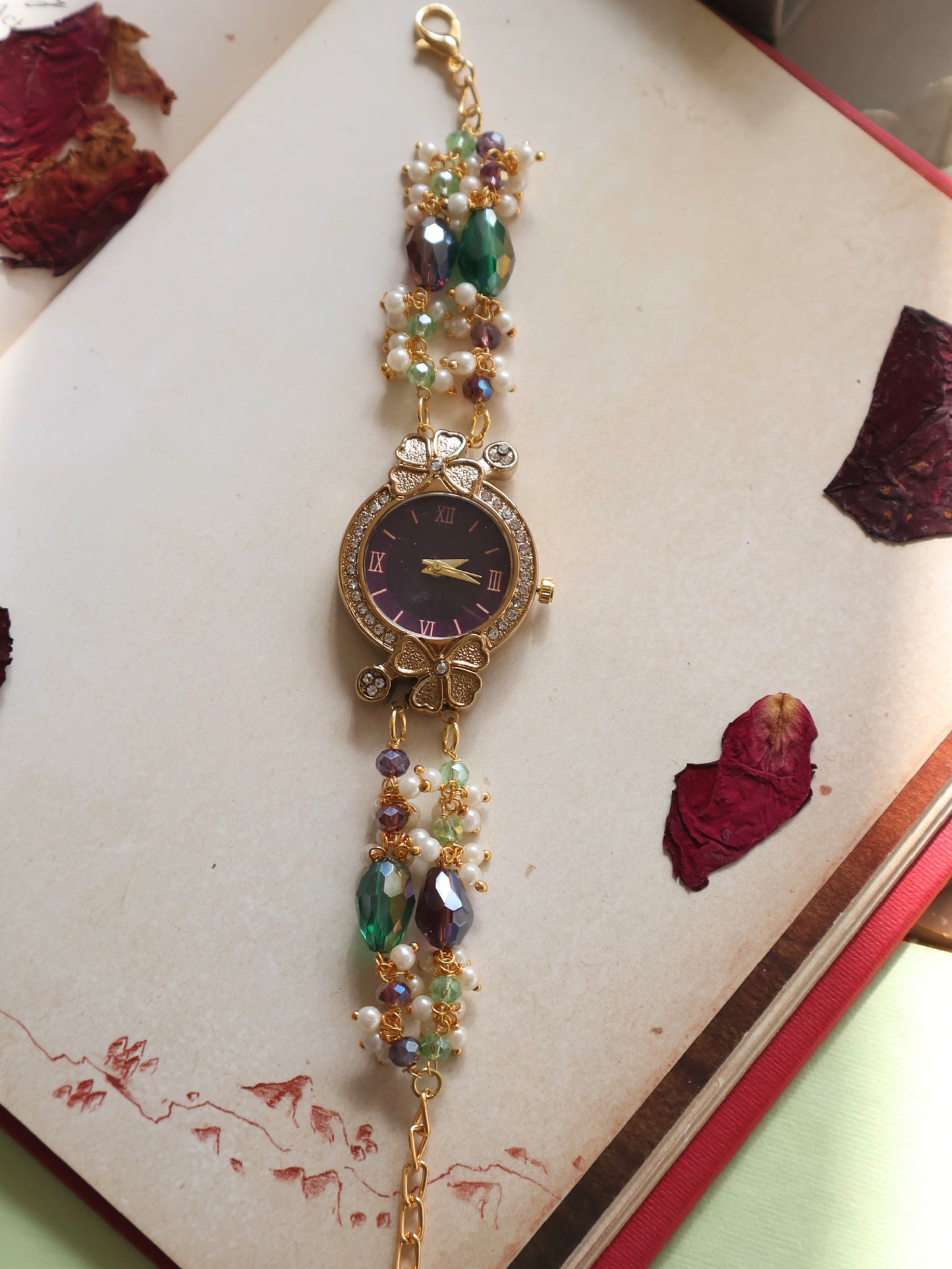 Cika Green & Purple Wrist Watch