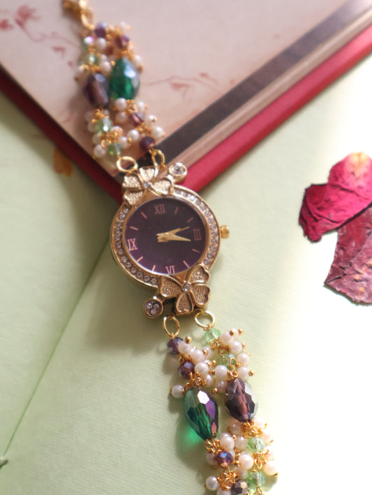 Cika Green & Purple Wrist Watch