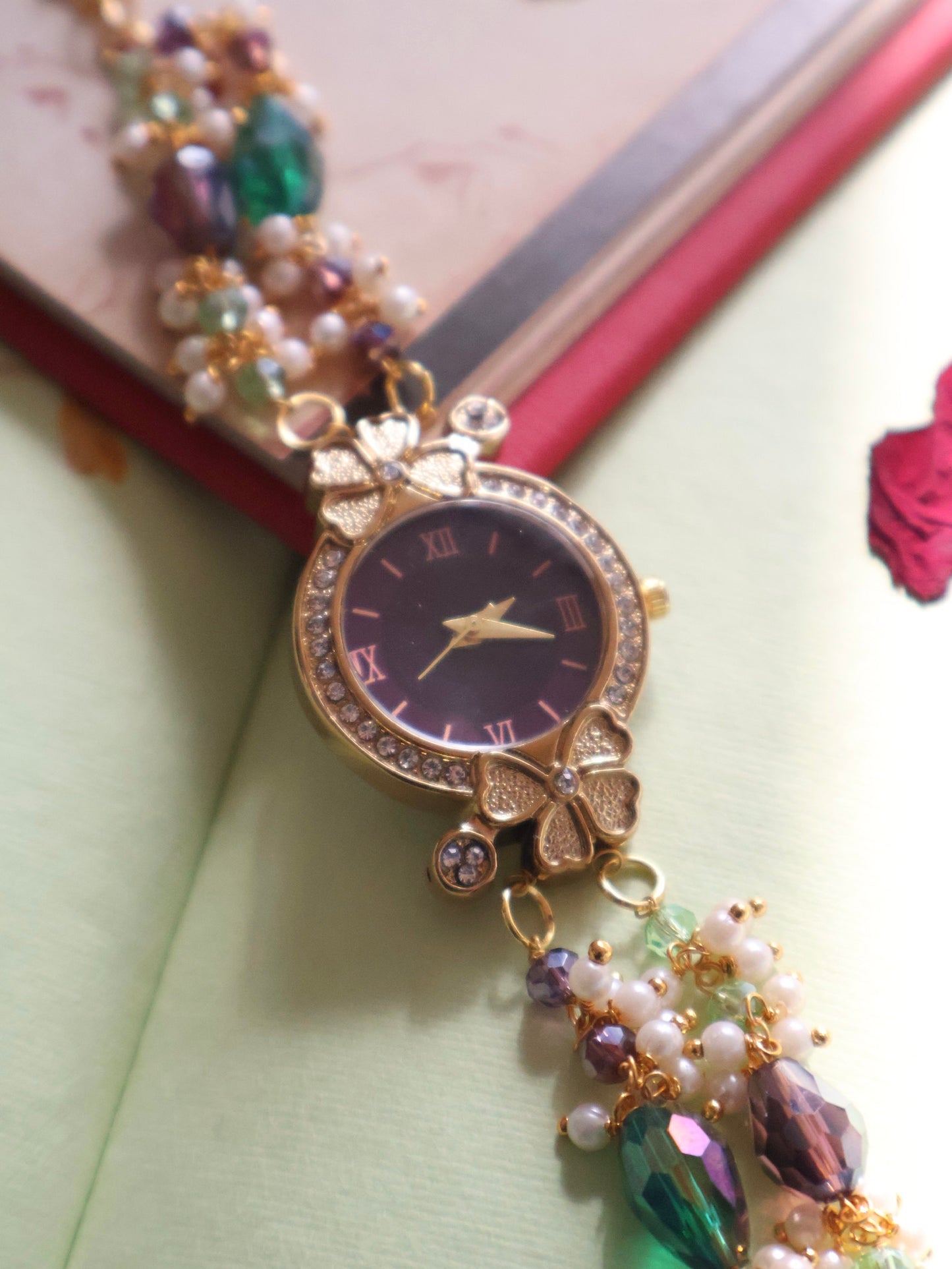 Cika Green & Purple Wrist Watch