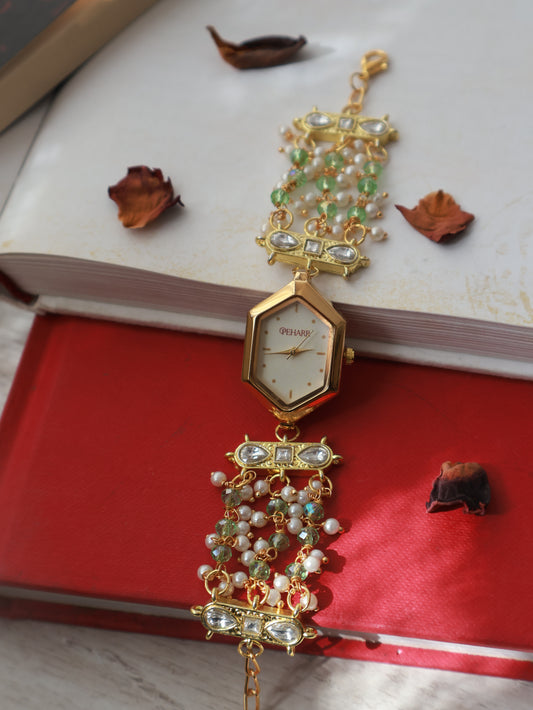 Ishara Kundan Wrist Watch