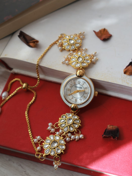 Kaveri Kundan Wrist Watch