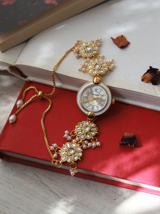 Kaveri Kundan Wrist Watch