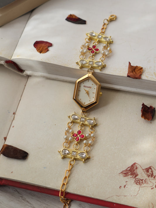 Riddhi Ruby Red Wrist Watch