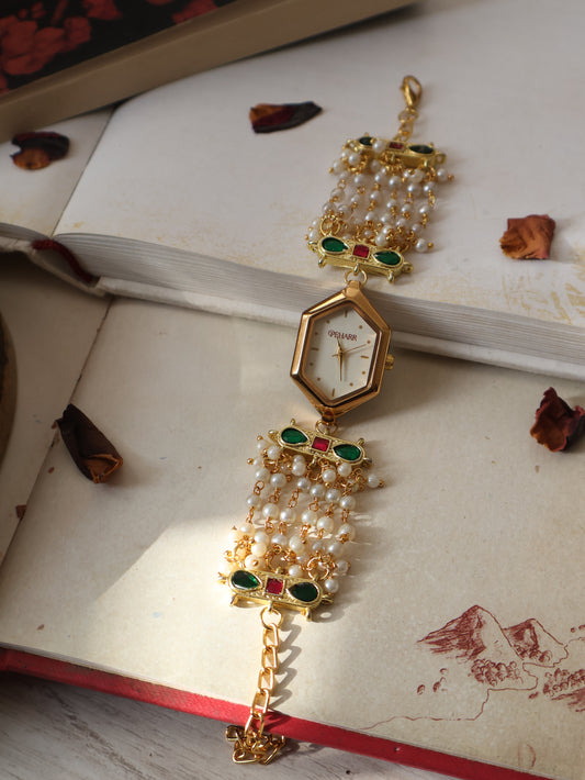 Anhita Kundan Wrist Watch