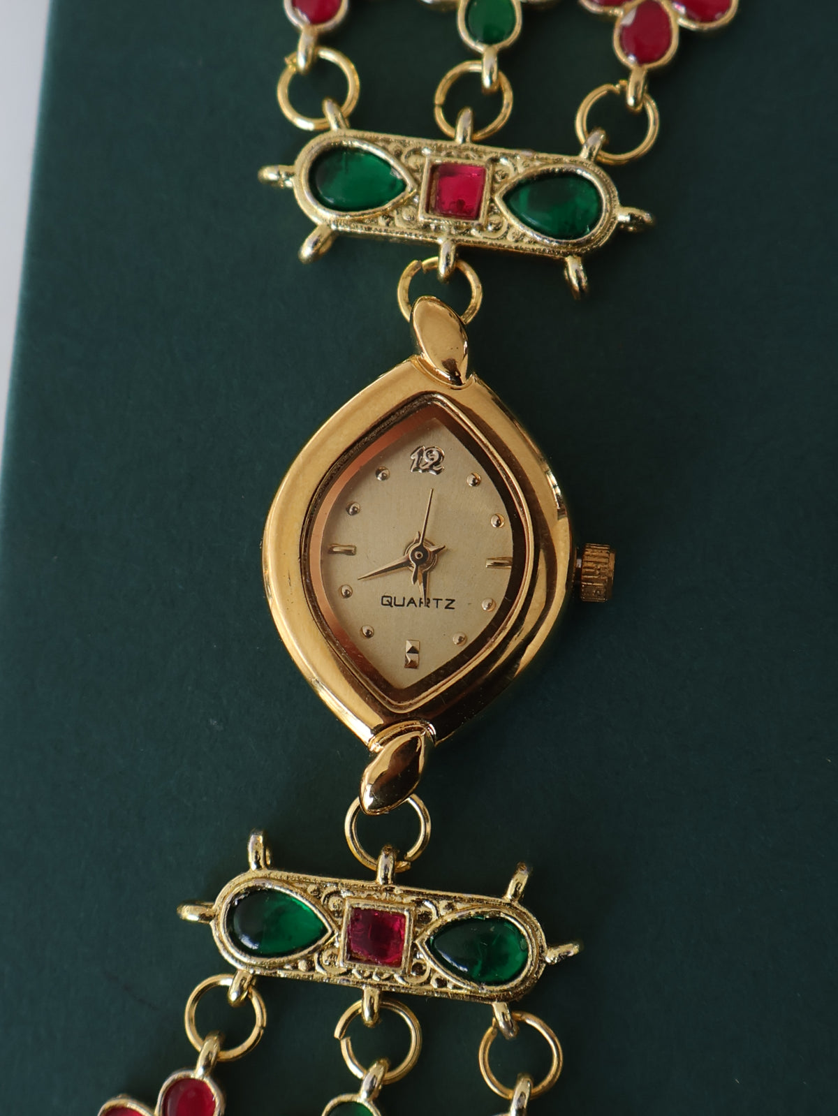 Agnes Kundan Wrist Watch