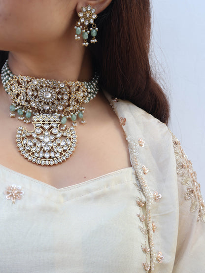 Kailash Mint Green Necklace Set