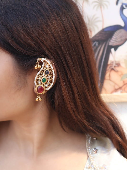 Tuba Multicolored Ear-cuff Earrings