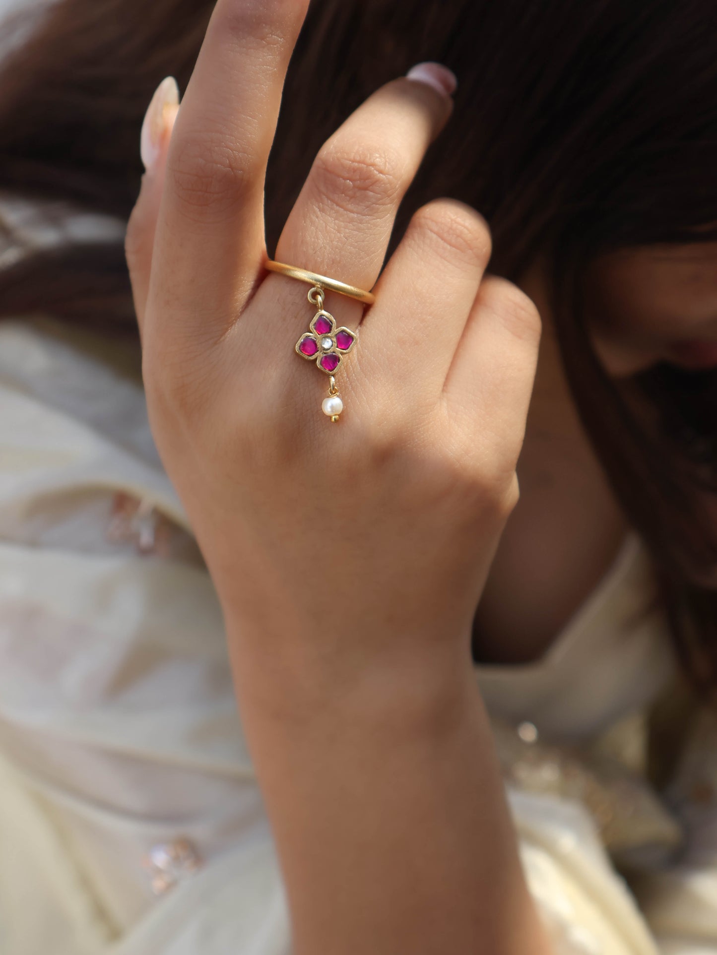 Akasa Kundan Ring
