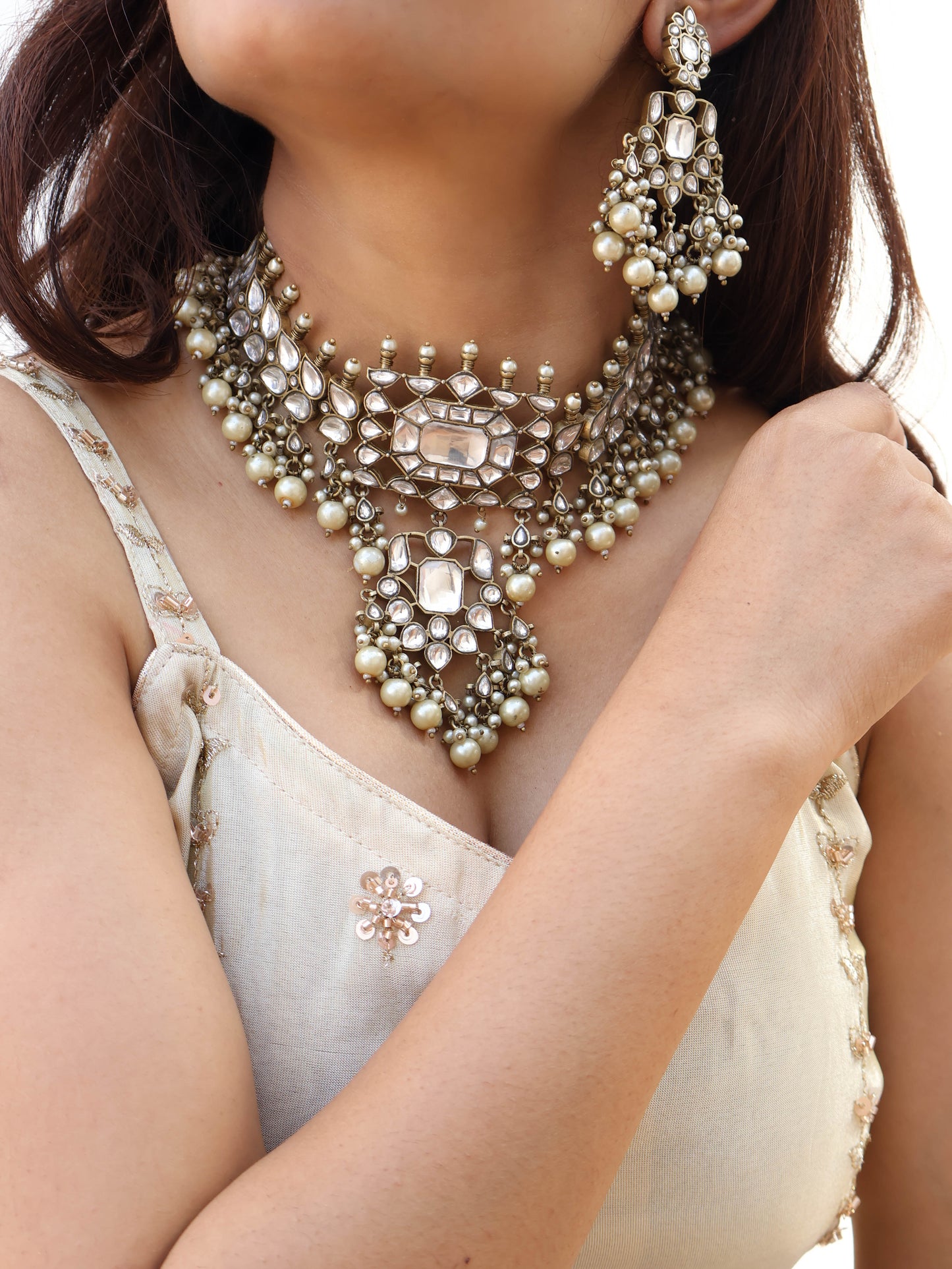Hrudey Kundan Necklace Set