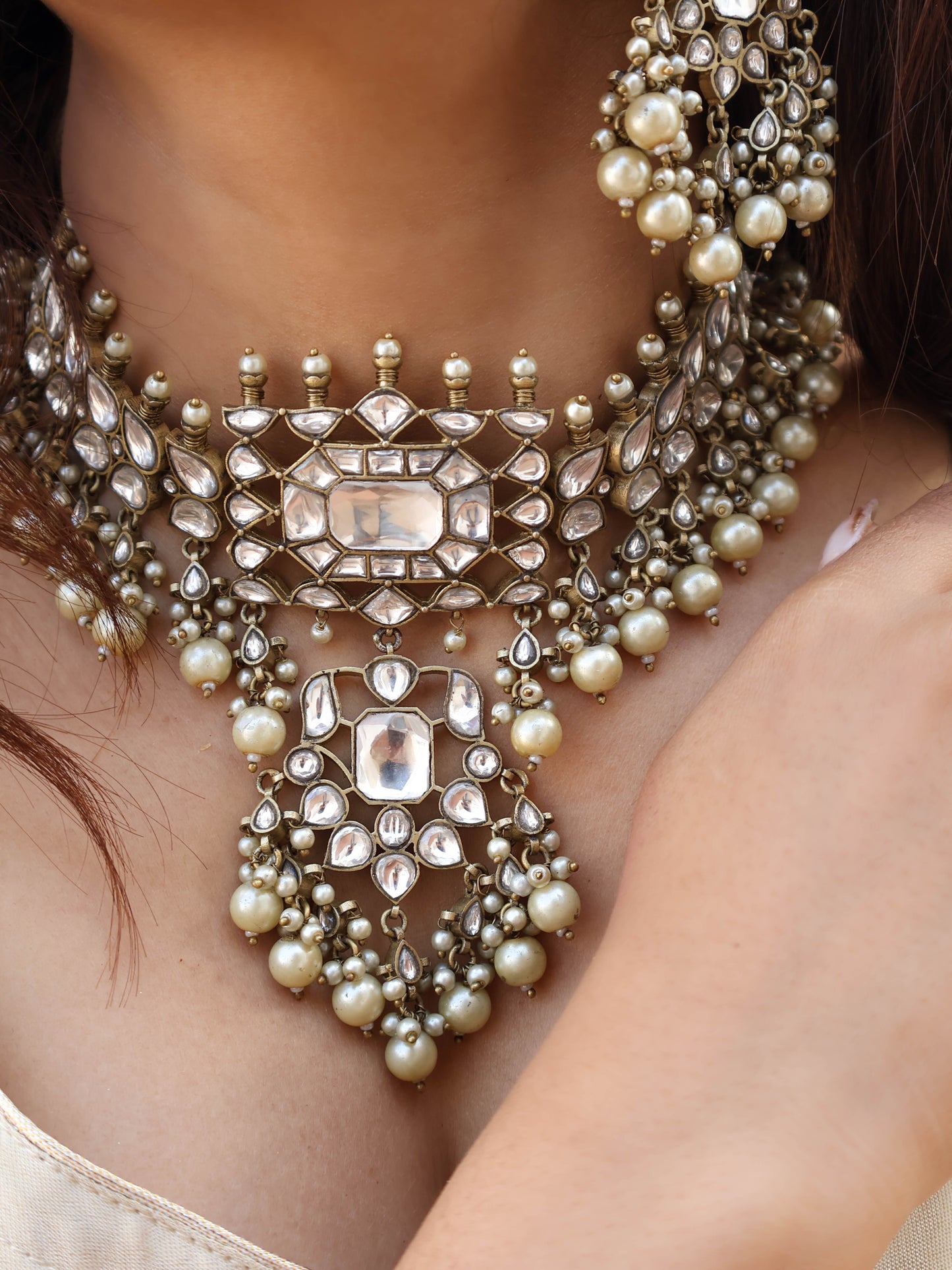 Hrudey Kundan Necklace Set
