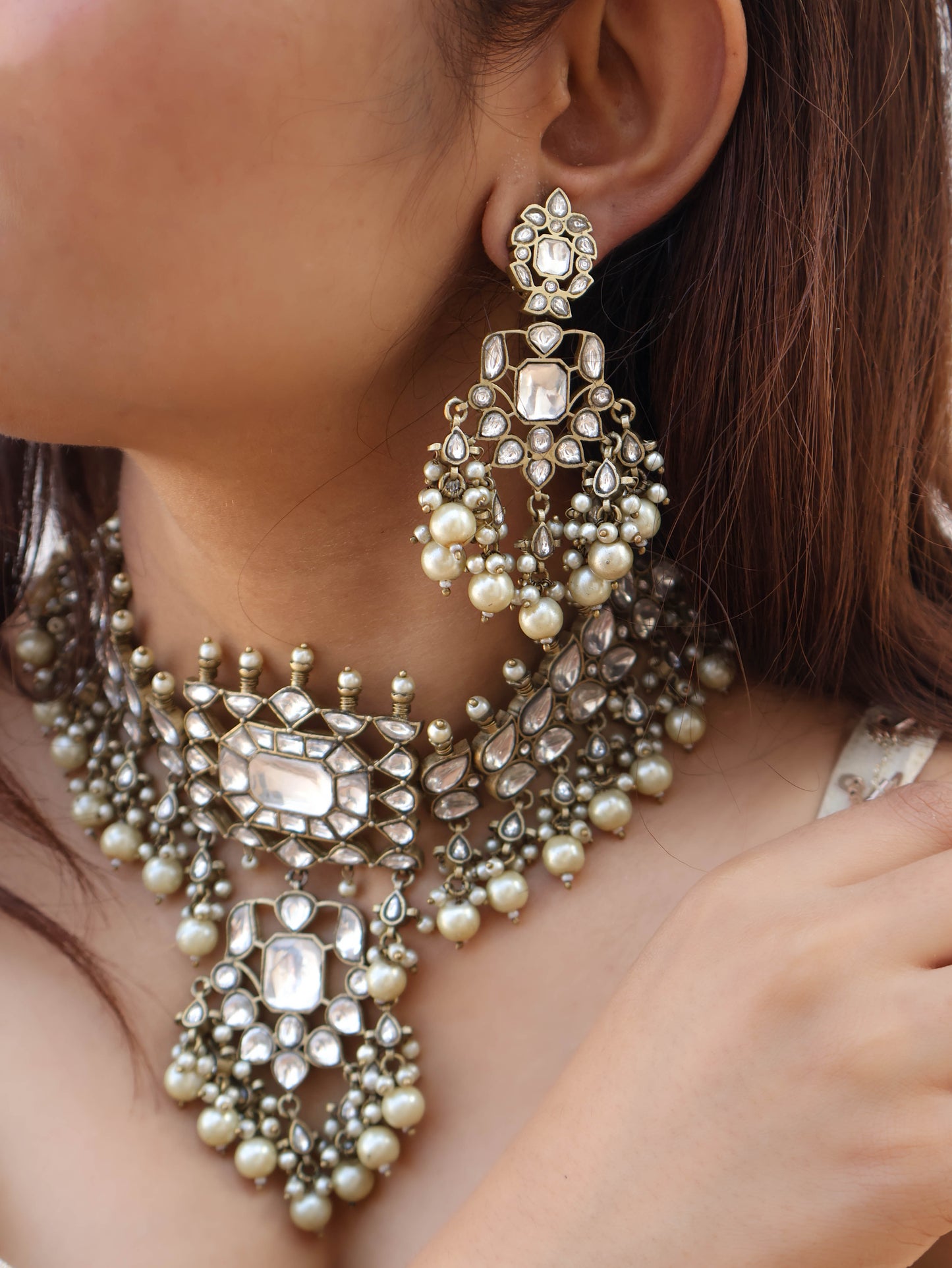 Hrudey Kundan Necklace Set