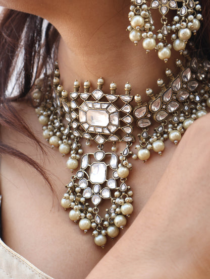 Hrudey Kundan Necklace Set