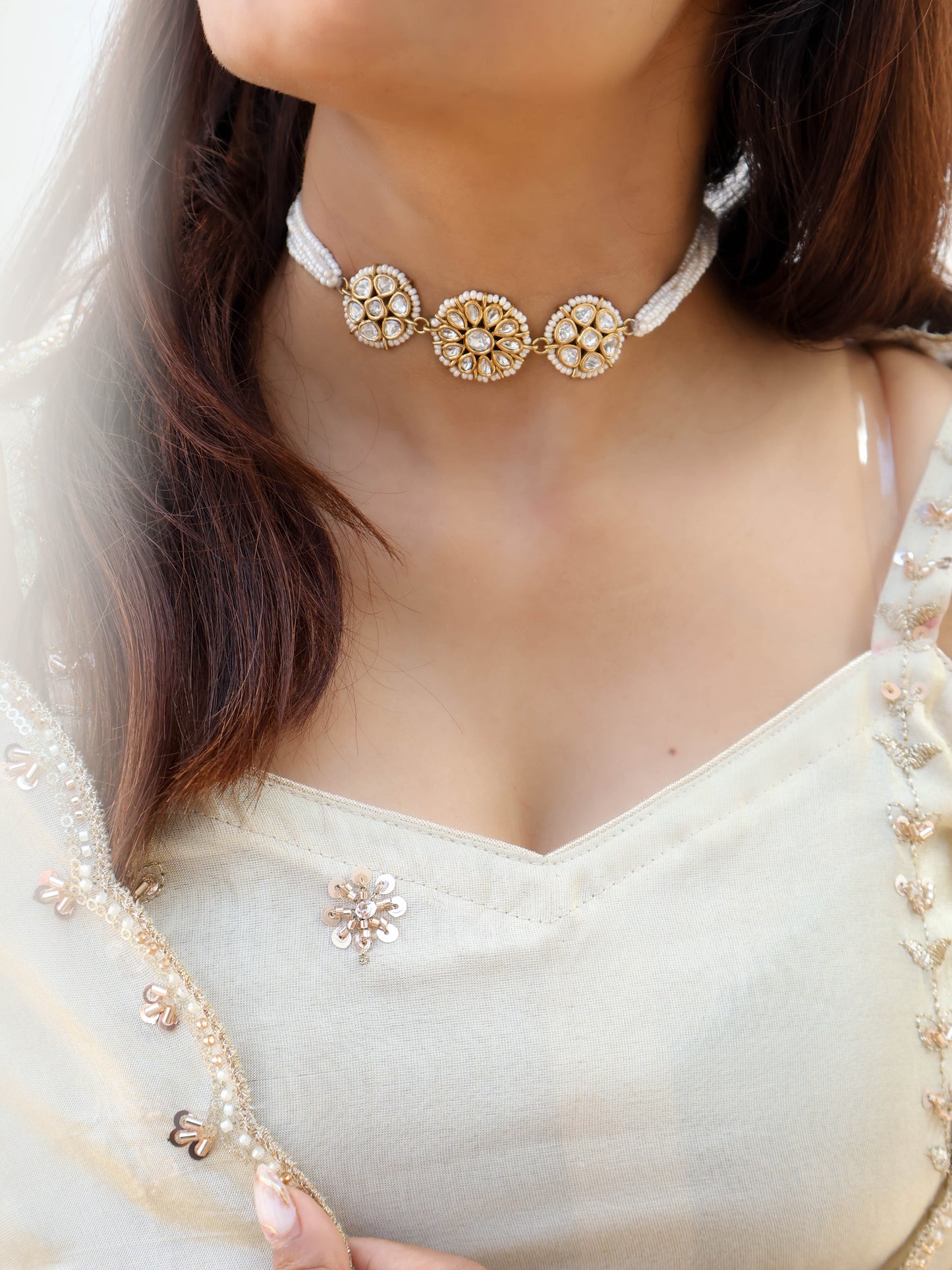 Palash Kundan Choker Necklace