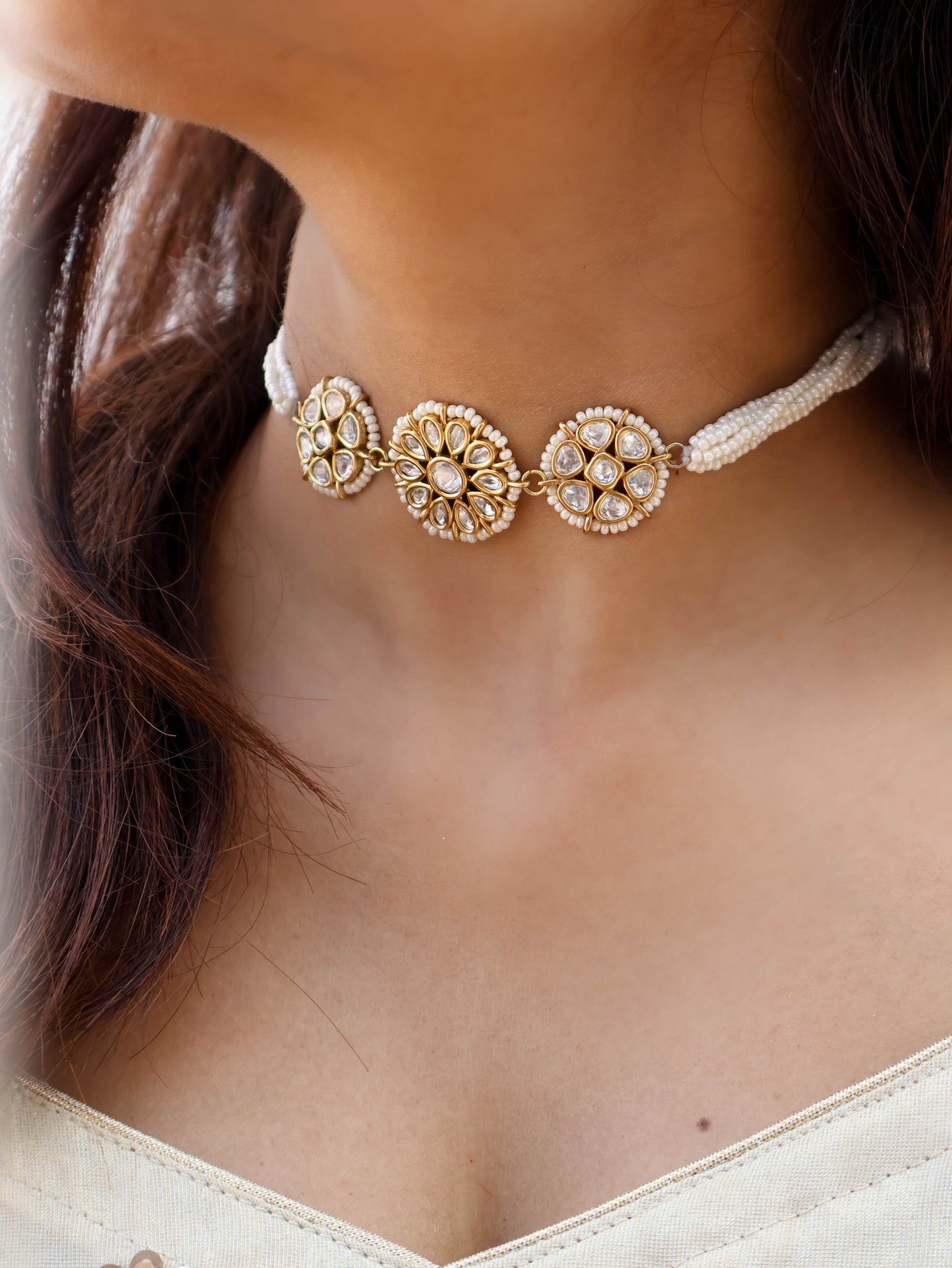 Palash Kundan Choker Necklace