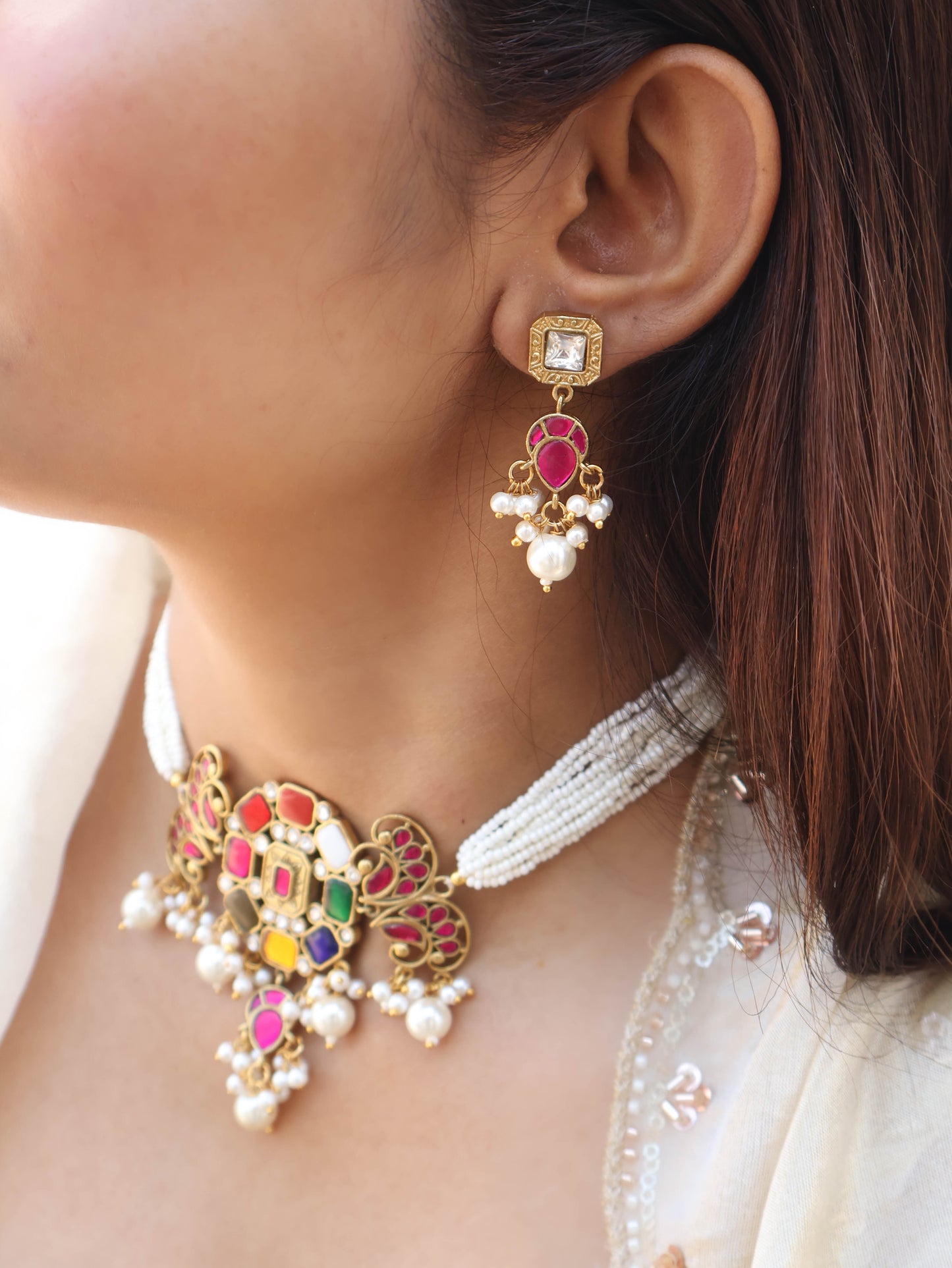 Madhur Navrattan Necklace Set