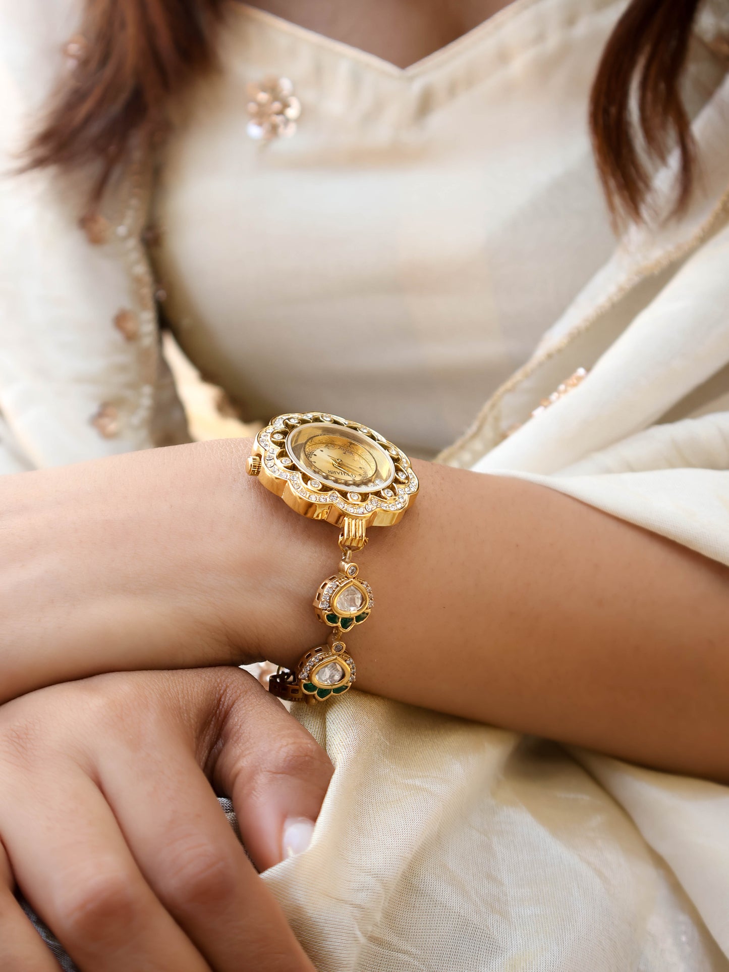 Faiz Polki Wrist Watch