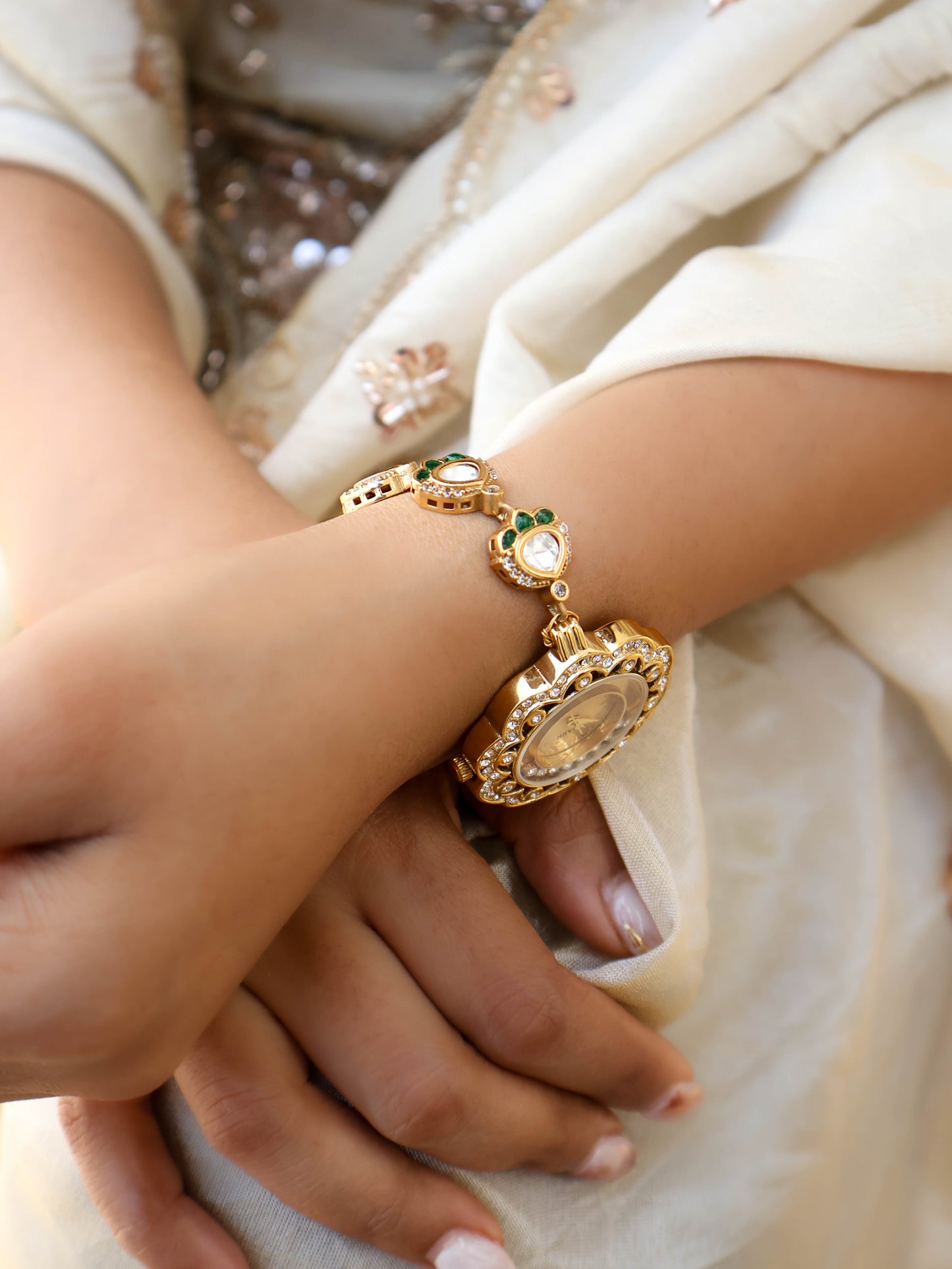 Faiz Polki Wrist Watch