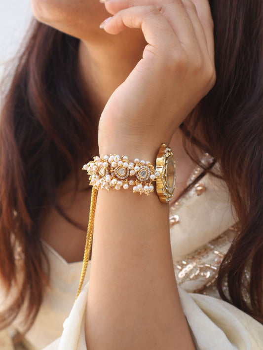 Polki Pearls Wrist Watch