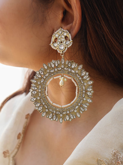 Yerra Kundan Earrings