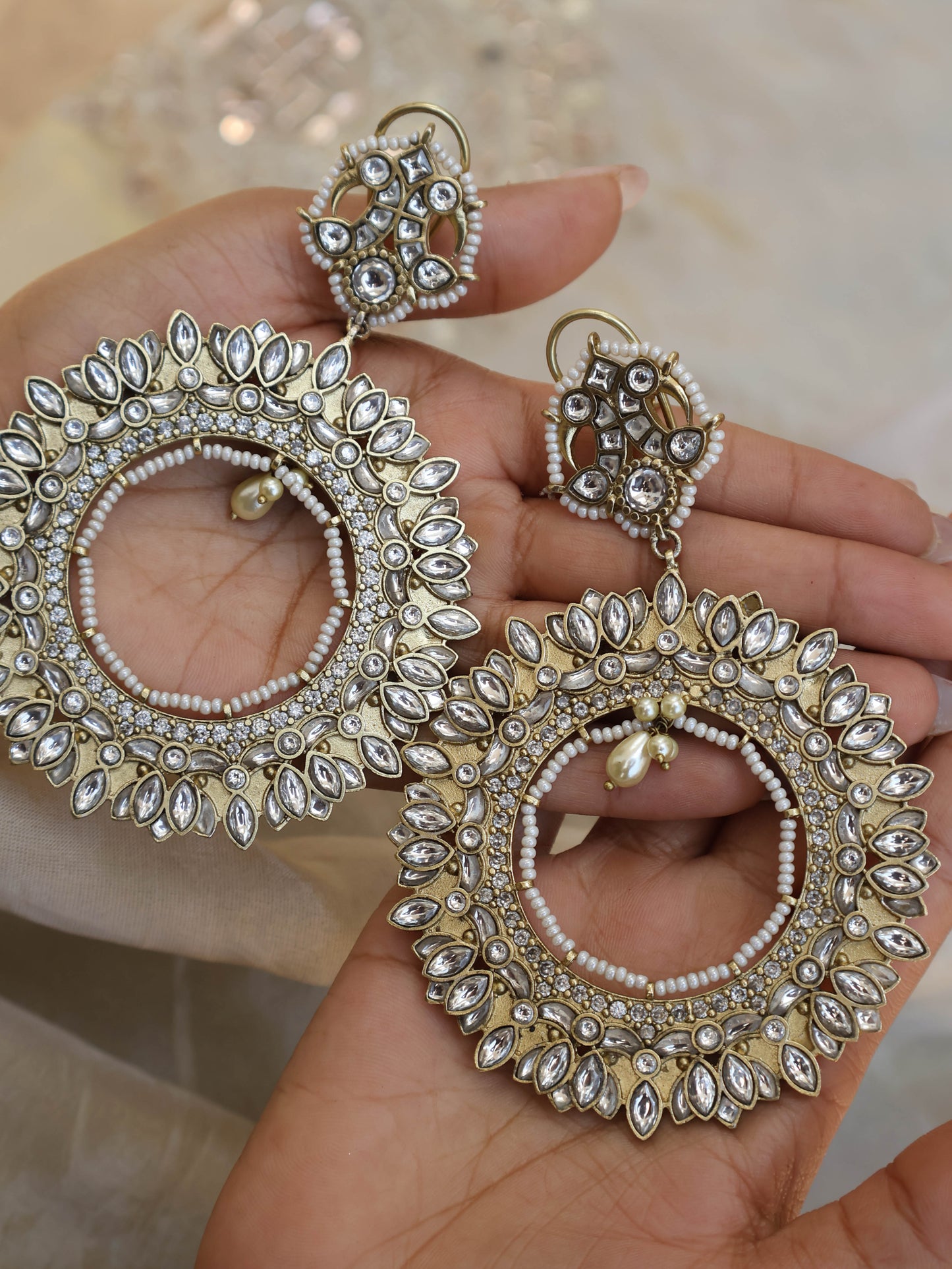 Yerra Kundan Earrings