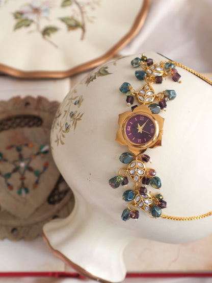 Jane Multicolored Kundan Wrist Watch