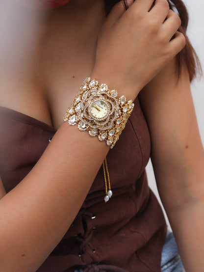 Gulaab Kundan Wrist Watch