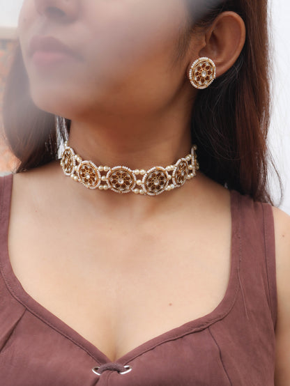 Medha Kundan Choker Necklace Set