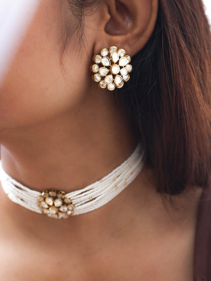 Idris Polki Choker Necklace Set
