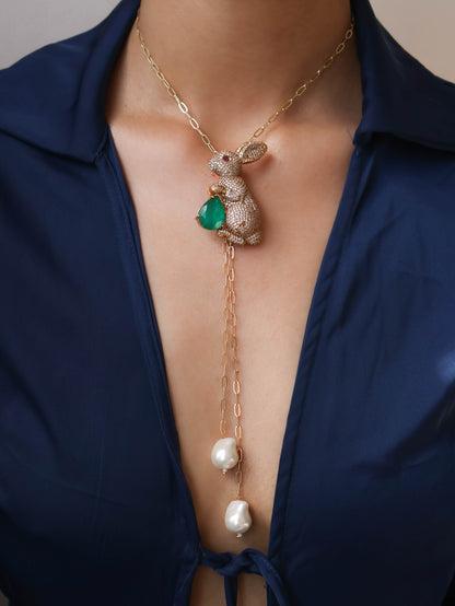 Green Drop Brooch/Necklace