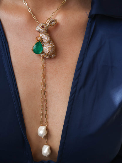 Green Drop Brooch/Necklace