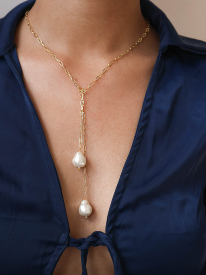 Miska Pearl Wrap Necklace