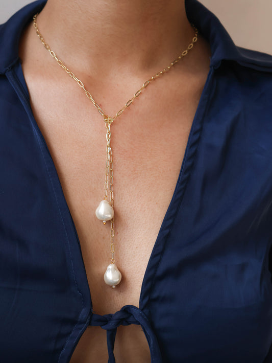 Miska Pearl Wrap Necklace